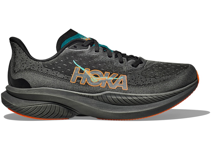 Hoka One One Mach 6 Black Electric Tangerine