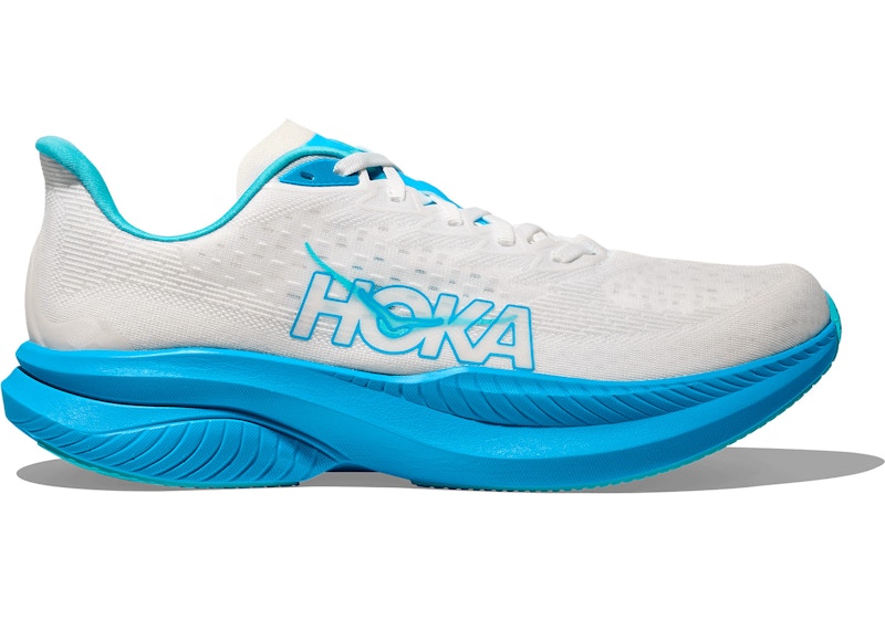 Hoka One One Mach 6 White Skyward Blue メンズ - 1147790-WKY - JP