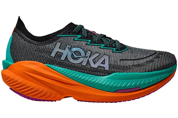 Hoka One One Mach X 2 Negro Electric Aqua (Mujer)