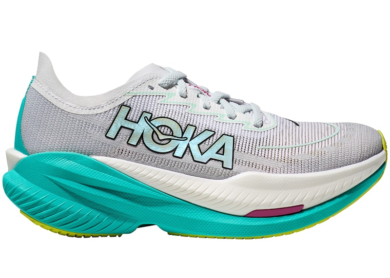 Pre-owned Hoka Mach X 2 (women's) Sneakers In Frost/electric Aqua