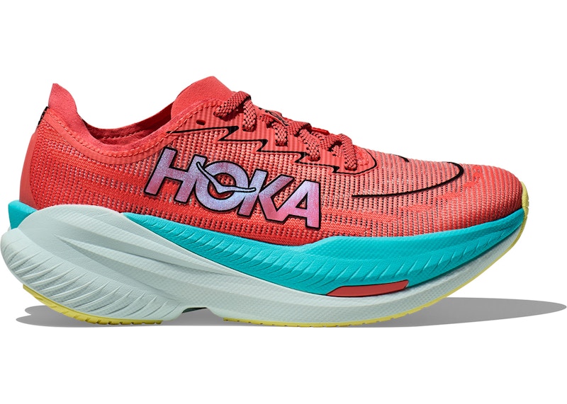 Pre-owned Hoka Mach X 2 (women's) Sneakers In Grapefruit/electric Coral In Multi