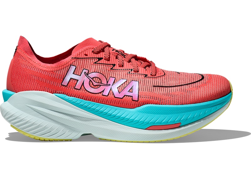 HOKA Men's Mach X 2 Road Running Shoes in Grapefruit/Electric Coral - 1155119-GFRT