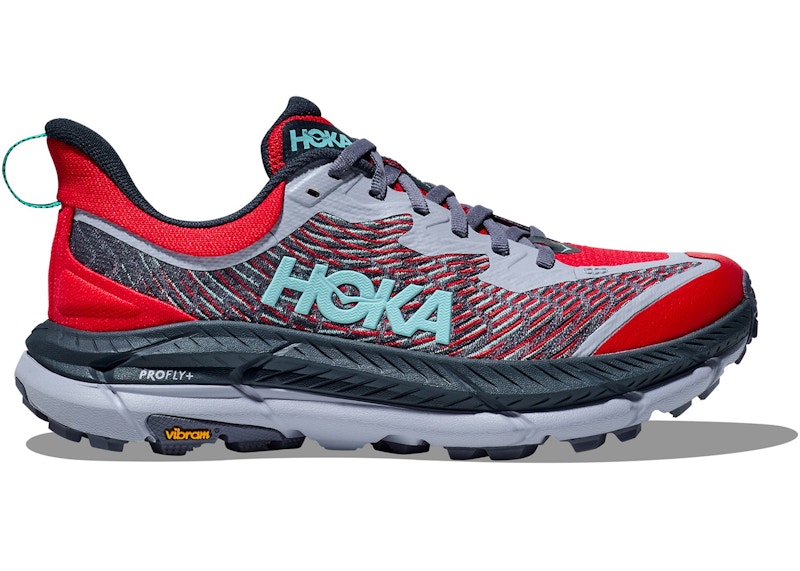 Pre-owned Hoka Mafate Speed 4 (women's) Sneakers In Cerise/stormy Skies