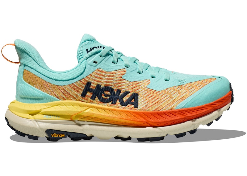 Pre-owned Hoka Mafate Speed 4 (women's) Sneakers In Cloudless/sherbet In Pink