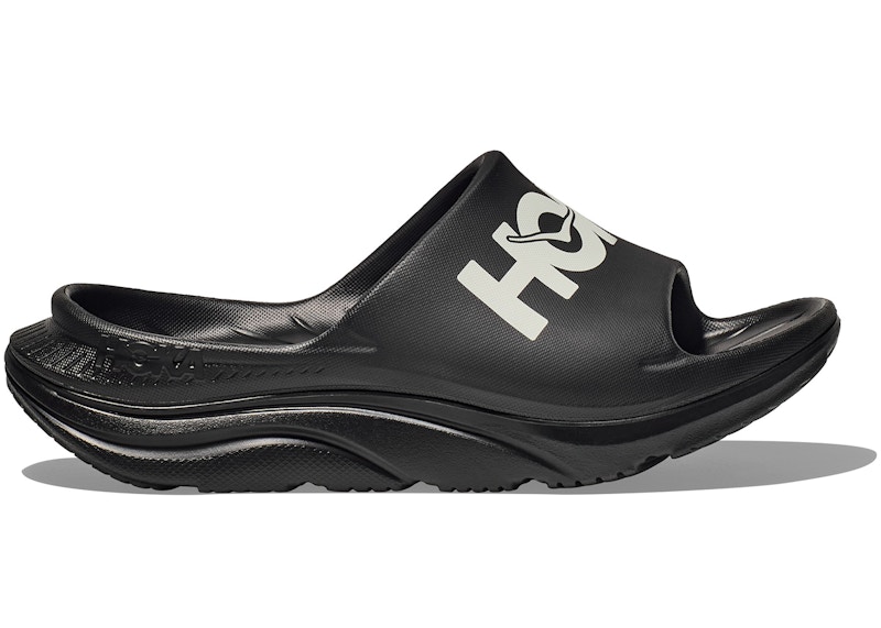 HOKA Ora Athletic Slide in Black/White - 1155154-BWHT