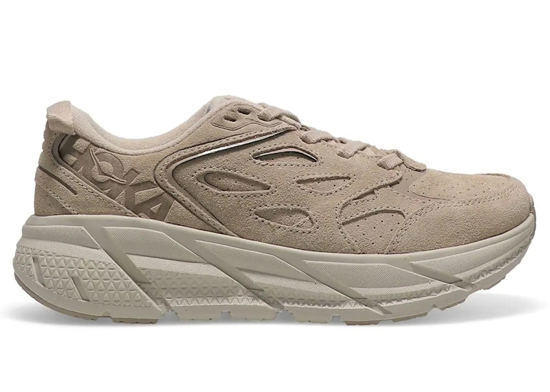 Hoka One One Clifton L Suede Simply Taupe Pumice Stone (All Gender) -  1122571-STPST - US