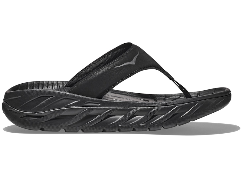 Pre-owned Hoka Ora Recovery Flip (women's) Sneakers In Black/dark Gull Grey