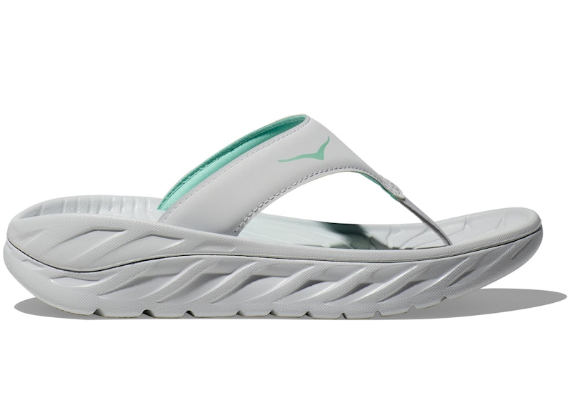 Pre-owned Hoka Ora Recovery Flip (women's) Sneakers In Cosmic Grey/seafoam