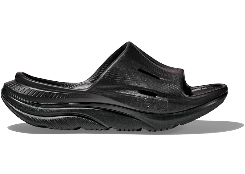 Pre-owned Hoka Ora Recovery Slide 3 Sneakers In Black