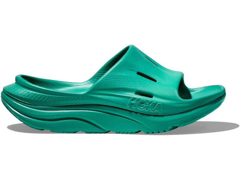 Hoka One One Ora Recovery Slide 3 Tech Green