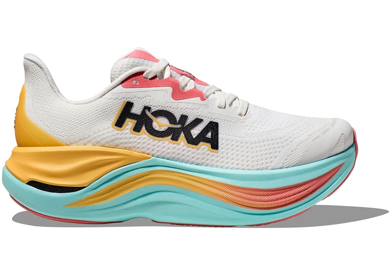 Pre-owned Hoka Skyward X (women's) Sneakers In Blanc De Blanc/swim Day