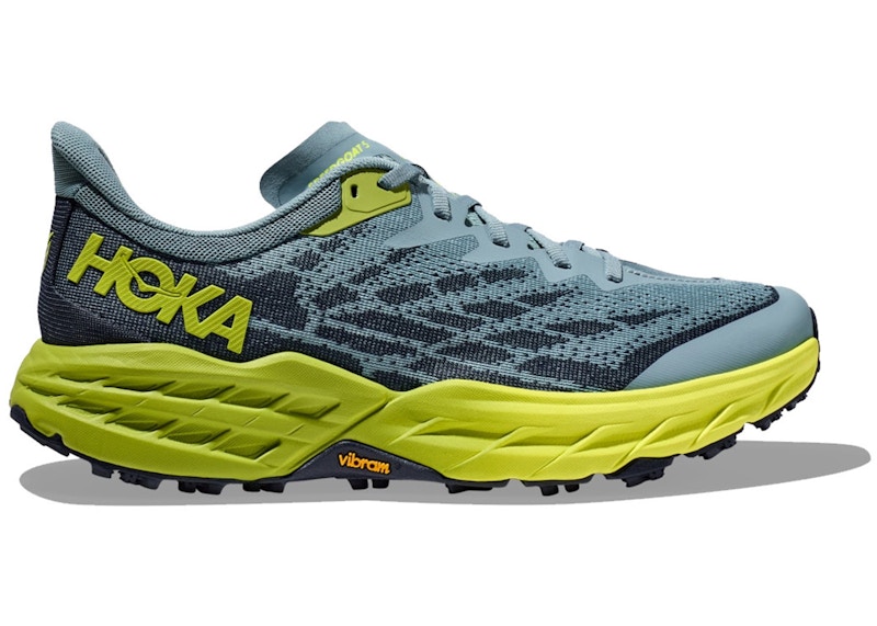 Hoka One One Speedgoat 5 Stone Blue Dark Citron Men's - 1123157