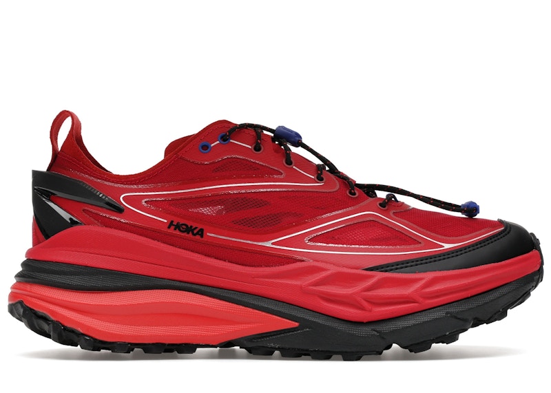 Men's Hoka One One Stinson One7 Sneakers in Pepper/Night Sky Blue