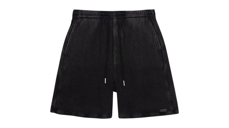 Honor The Gift Rib Knit  Drawcord 7 Inch Shorts Black