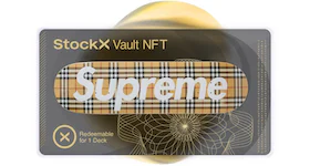 StockX Vault NFT Supreme Burberry Skateboard Deck Beige Vaulted Goods