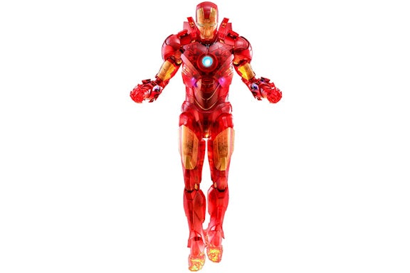 Hot Toys Iron Man 2 Iron Man Mark IV Version holographique Figurine articulée à l’échelle 1/6e