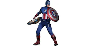Hot Toys Marvel Movie Masterpiece Captain America Avengers Collectible Figure