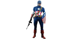 Hot Toys Marvel Movie Masterpiece Captain America Star Spangled Man Exclusive Exclusive Collectible Figure