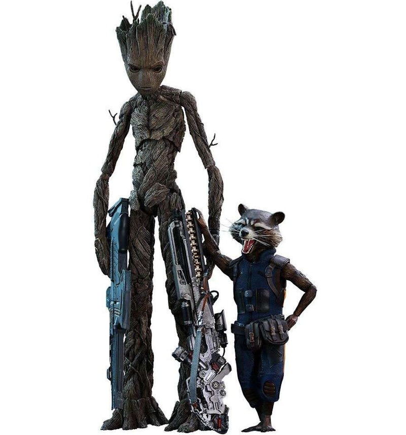 Hot Toys Marvel Movie Masterpiece Groot Rocket Raccoon Infinity