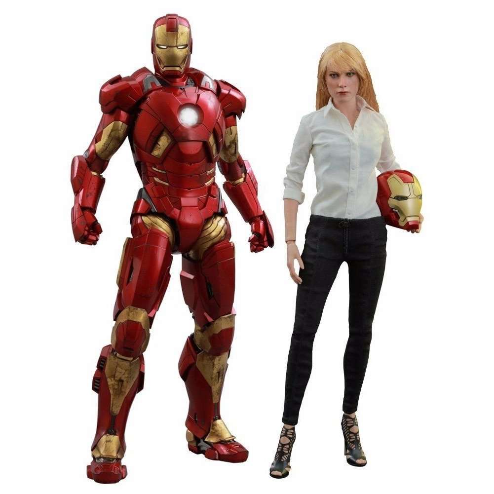 Hot Toys Marvel Movie Masterpiece Pepper Potts & Mark IX Armor Collectible  Figure