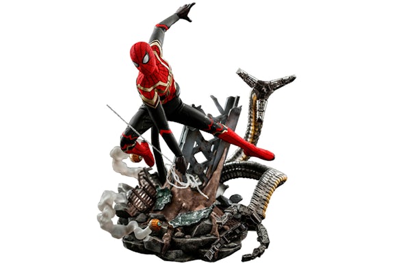 Hot Toys Spider-Man No Way Home Spider-Man Traje Integrado Versión Deluxe Figura de Acción a Escala 1/6