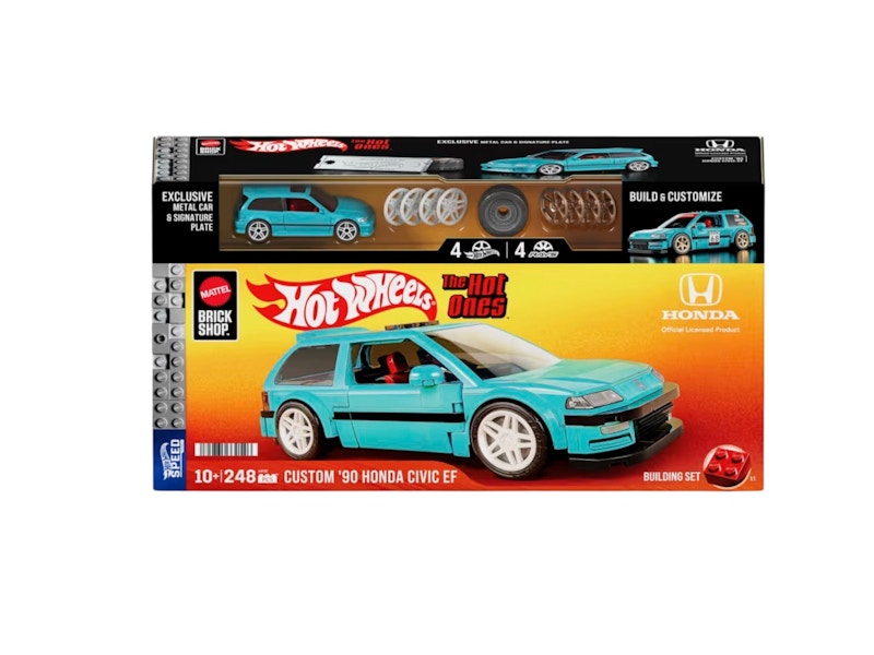 ホットウィール ブリックショップ カスタム '90 ホンダ シビック EF Hot Wheels 90 Honda Civic Ef Brick Shop - US