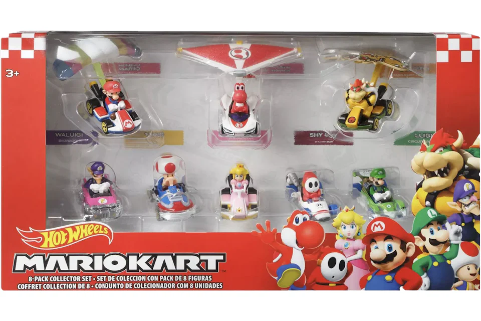 Hot Wheels Mario Kart Collectors Set of 8 de la Collection FR