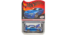 Hot Wheels RLC Nissan Skyline GT-R (BNR34) Spectraflame Race Team Blue