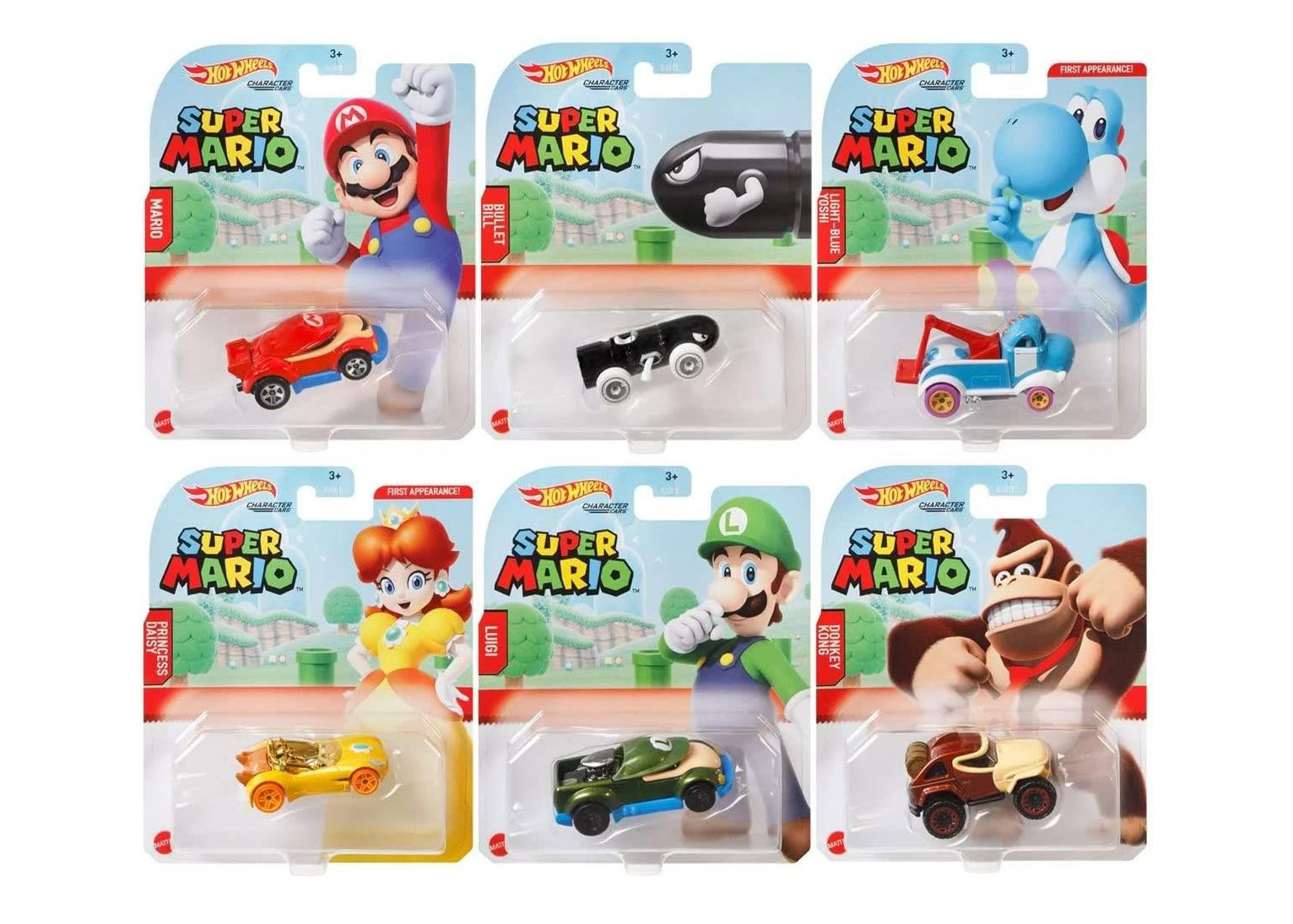 Hot Wheels Super Mario Super Nintendo Cars 6-Pack - GB