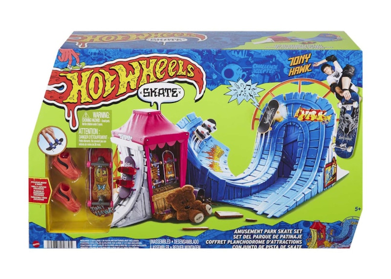 Hot Wheels x Tony Hawk Amusement Park Skate Set With Fingerboard & Pair Of  Skate Shoes Set