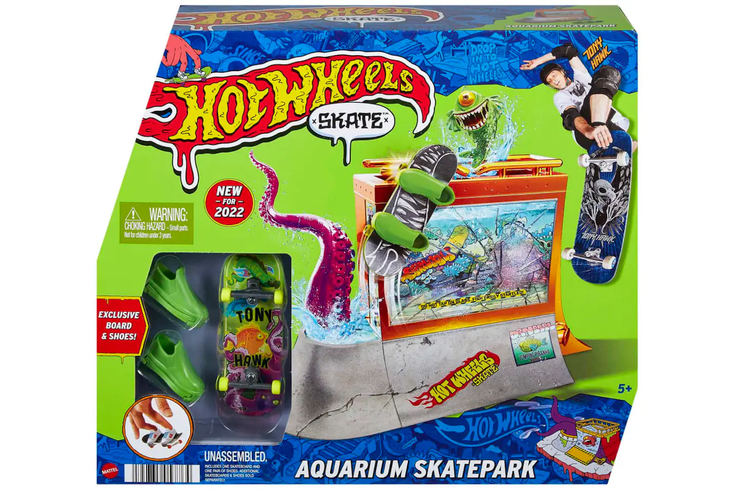 Hot Wheels Ensemble de 4 planches à doigts et chaussures de skateboard amovibles inspirées de Tony Hawk Hot Wheels Skate HXK84 Hot Wheels Ensemble de 4 planches à doigts et chaussures de skateboard amovibles inspirées de Tony Hawk Hot Wheels Skate HXK84