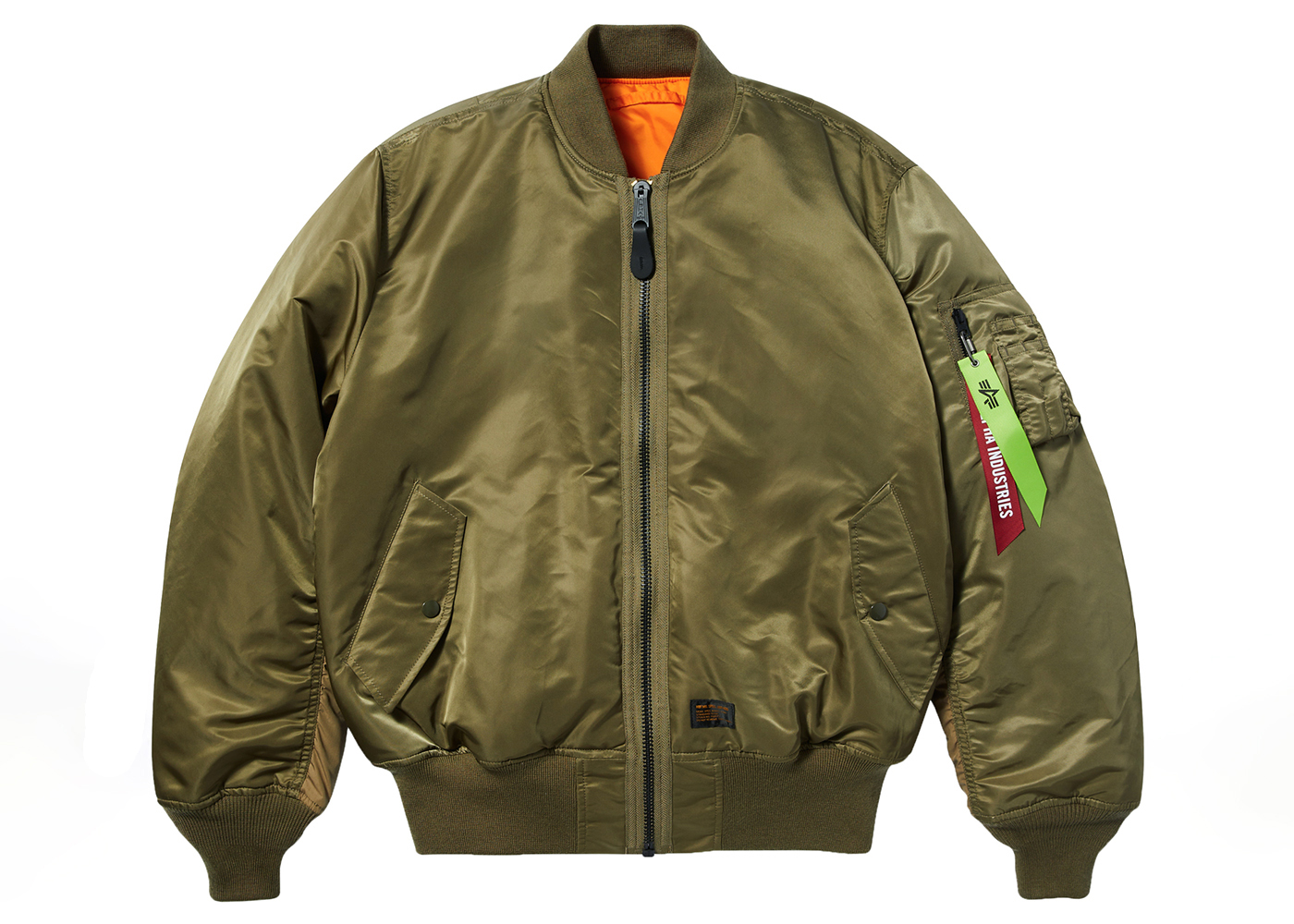 HUF x Alpha Industries Feels Good MA-1 Jacket Olive メンズ - SS23 - JP