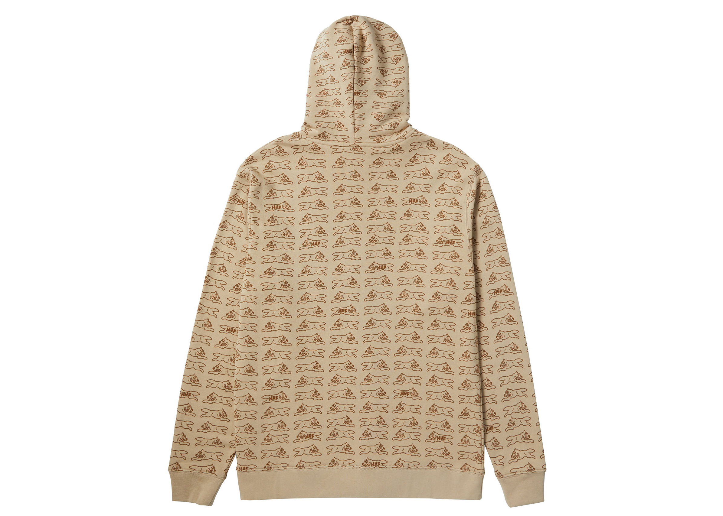 HUF x Ice Cream Running Dog Full Zip Hoodie Mocha Men's - FW22 - US