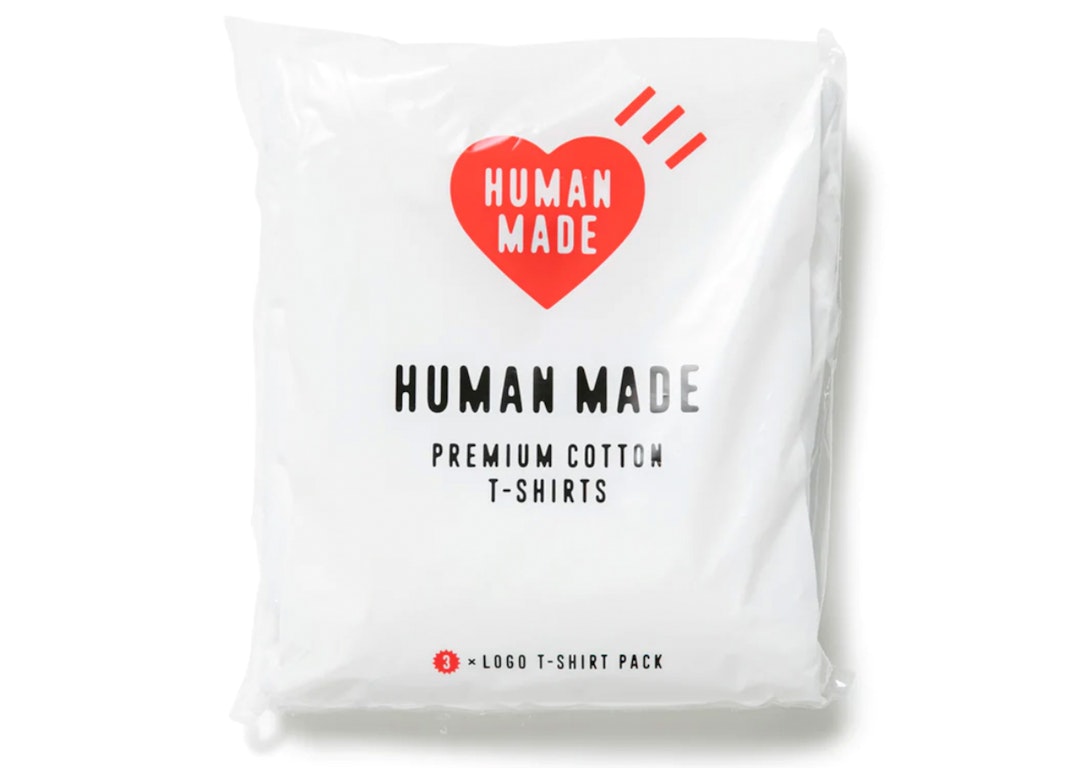 Pre-owned Human Made 3 Pack Premium Cotton T-shirt White