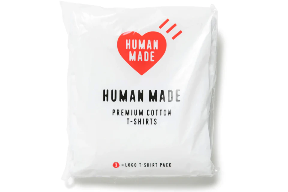 Human Made 3 Pack Premium Cotton T-Shirt White - FW22