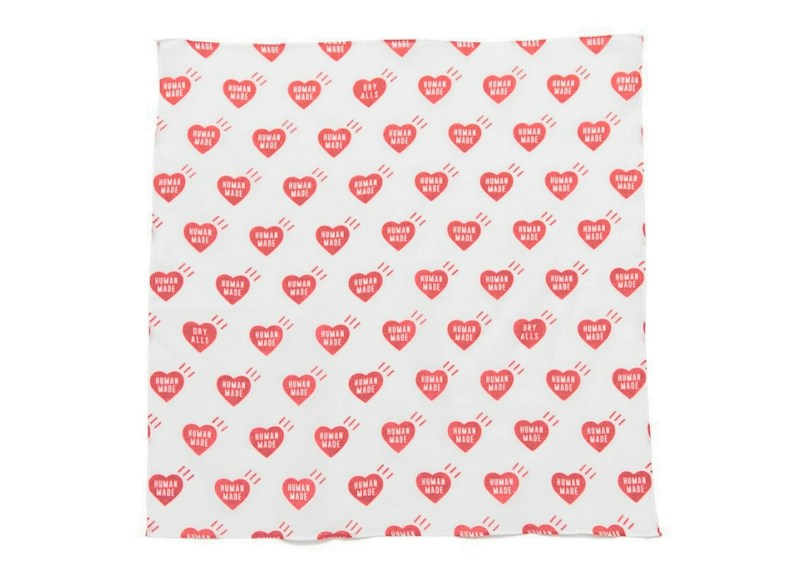 Human Made All Over Heart Logo Graphic Bandana Red