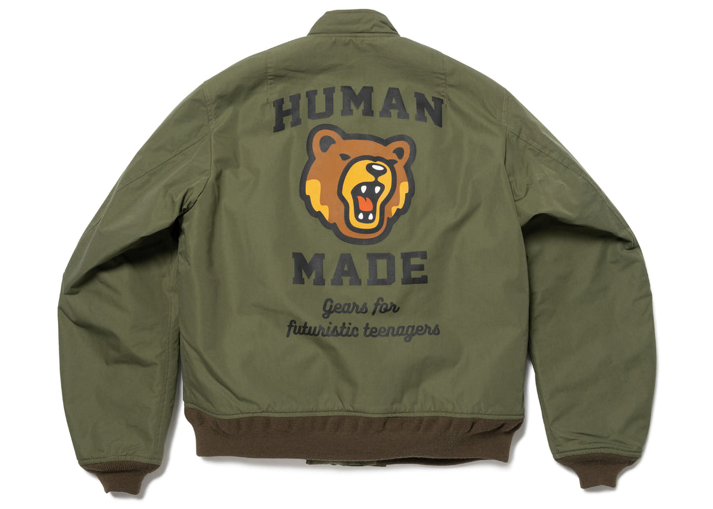 Human Made Bear Flight Jacket Olive Drab メンズ - SS23 - JP