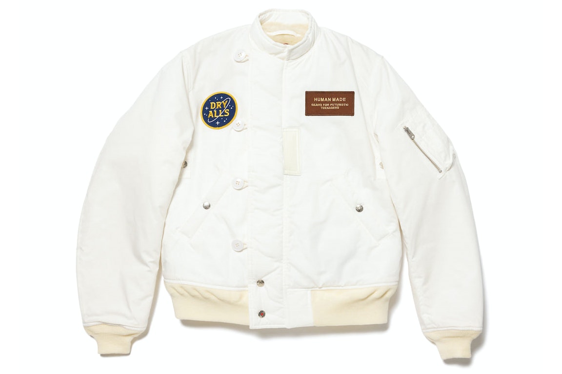 Pre-owned Human Made Bear Flight Jacket White
