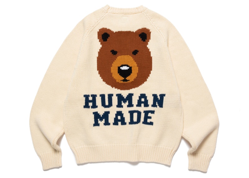 Human Made Bear Raglan Knit Sweater White メンズ - SS23 - JP