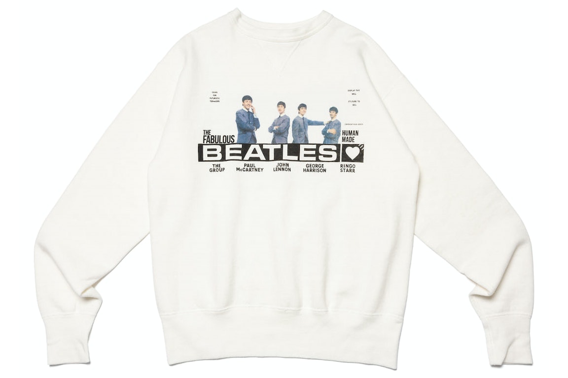 Pre-owned Human Made Beatles Tsuuriami Sweatshirt White