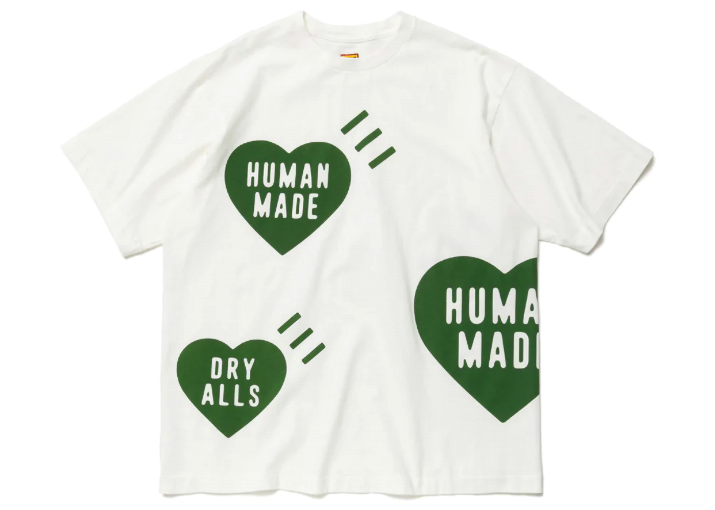Human Made Big Heart T-Shirt White Green メンズ - SS22 - JP