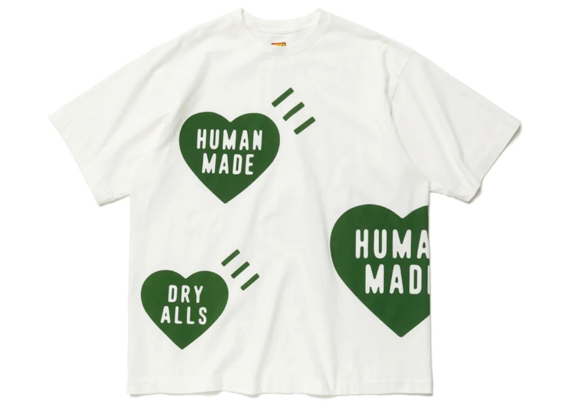 Human Made Big Heart T-Shirt White Green