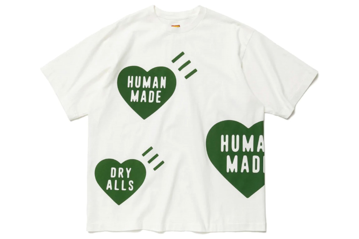 Pre-owned Human Made Big Heart T-shirt White Green