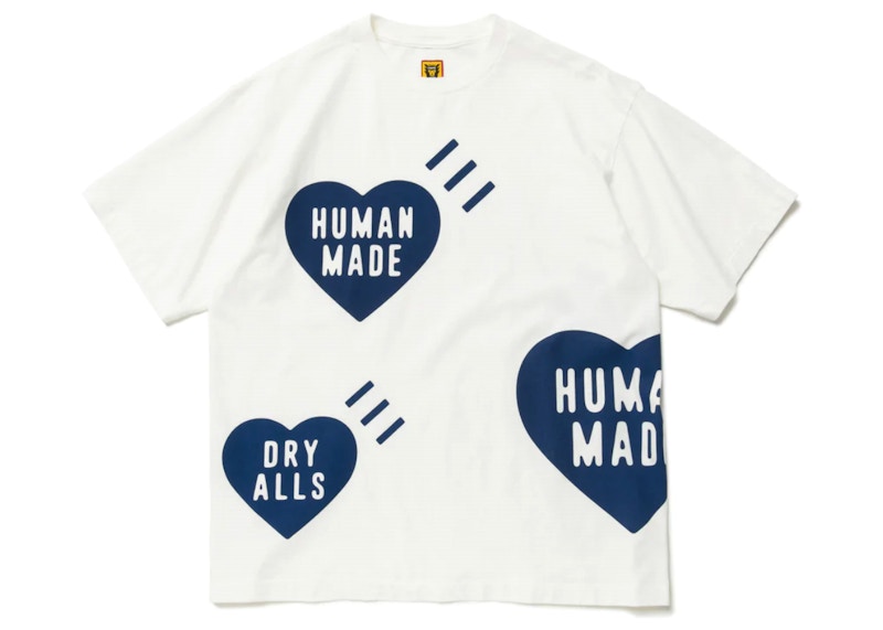 Human Made Big Heart T-Shirt White Navy 男装- SS22 - CN