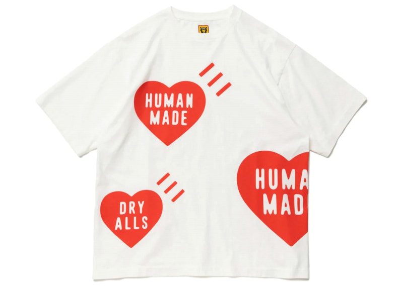 安い割引 Tシャツ/カットソー(半袖/袖なし) HUMAN T-SHIRT HEART MADE 