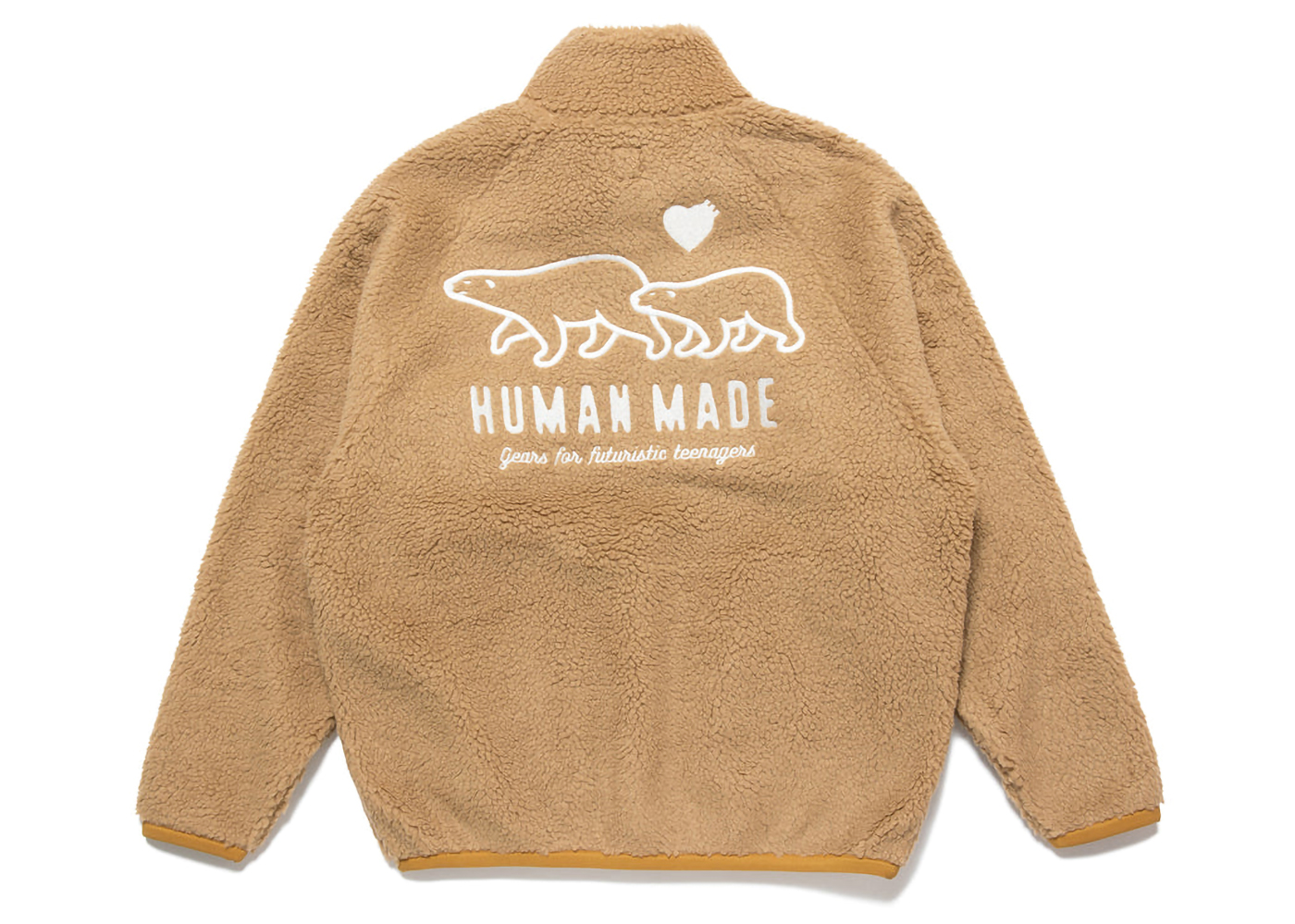 Human Made Boa Fleece Jacket Beige Men's - FW22 - US
