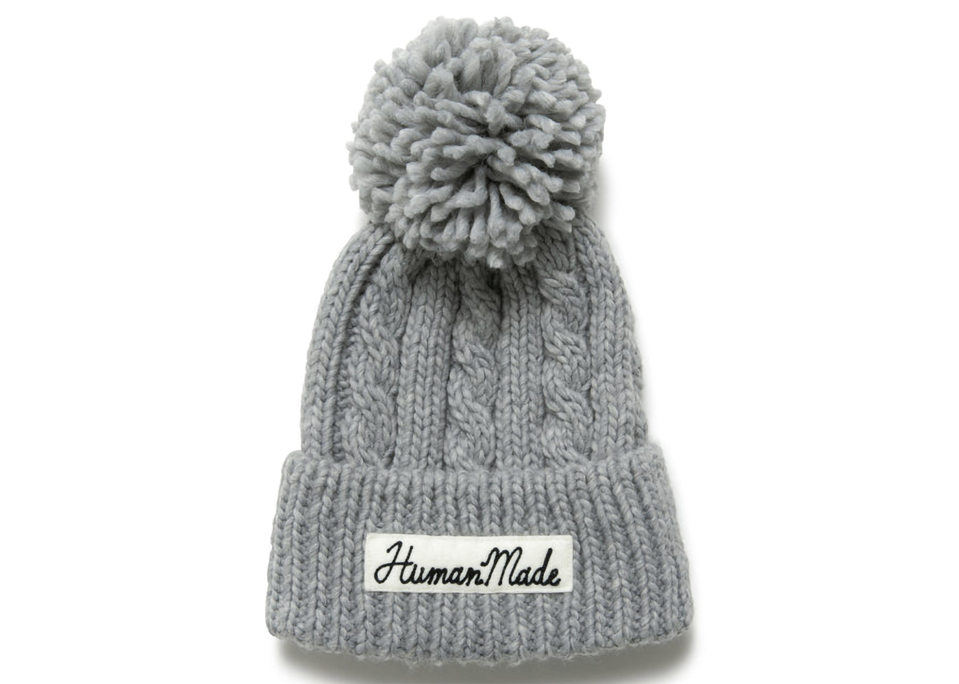 Human Made Cable Pop Beanie Grey - FW22 - US