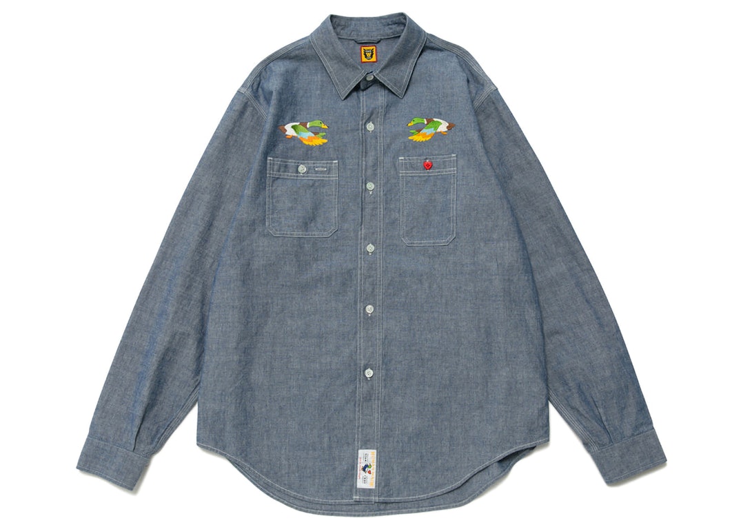 Pre-owned Human Made Chambray L/s Shirt Blue