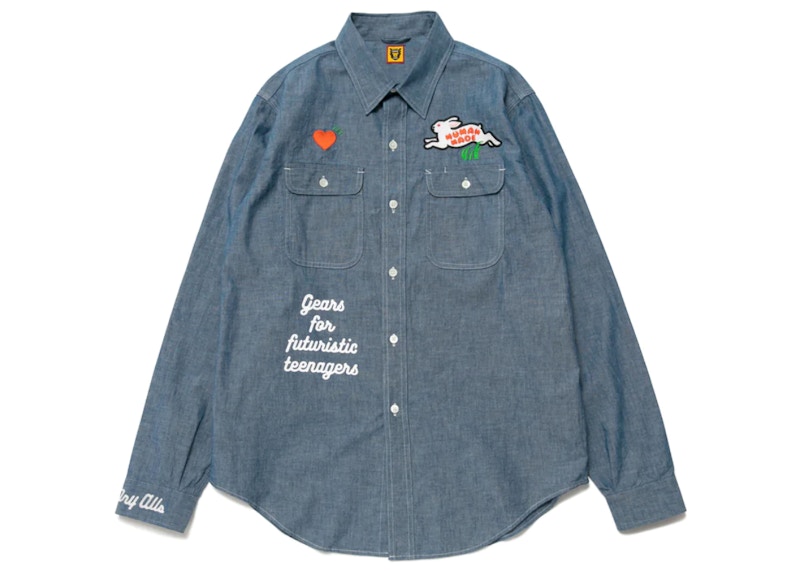 Human Made Chambray Shirt Blue Men's - FW22 - GB