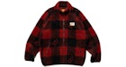 Human Made Check Boa Fleece Jacket Red